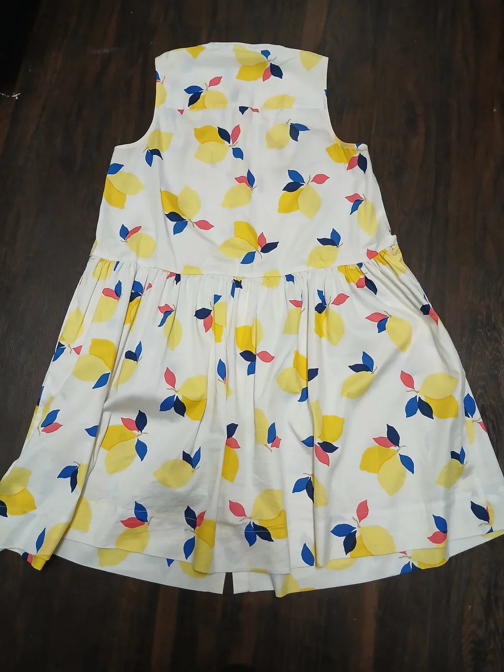 kate spade White Sleeveless Mini Dress with Yellow, Blue & Pink Floral Motif